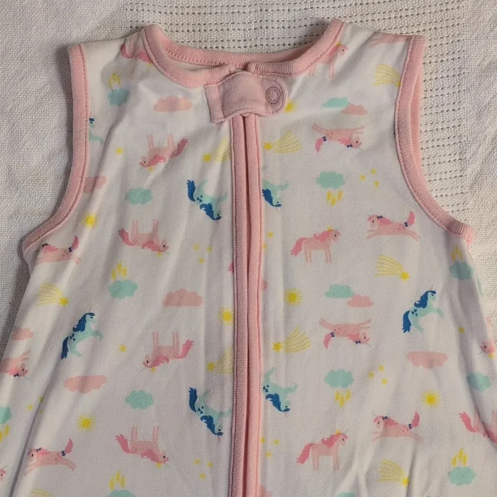 Carter's Medium 6-9 months Pink Unicorn Cotton Zippered Sleep Sack